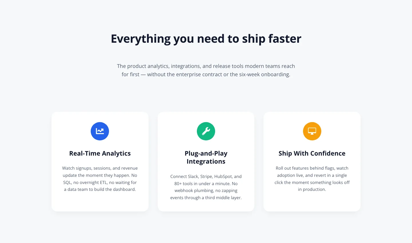 3-Column SaaS Feature Cards — Minimal Divi 5 Layout — SaaS Cards layout built with Divi 5