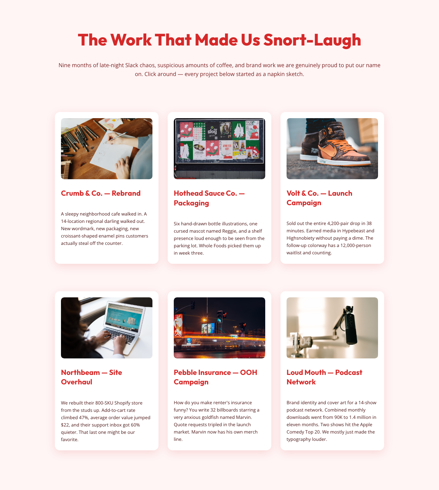 Playful Agency Portfolio Gallery — Free Divi 5 Layout — desktop preview