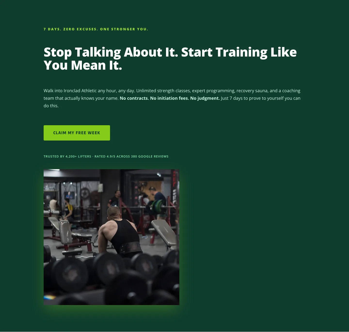Bold Fitness CTA — Free Week Trial Divi 5 Layout — Fitness CTA layout built with Divi 5