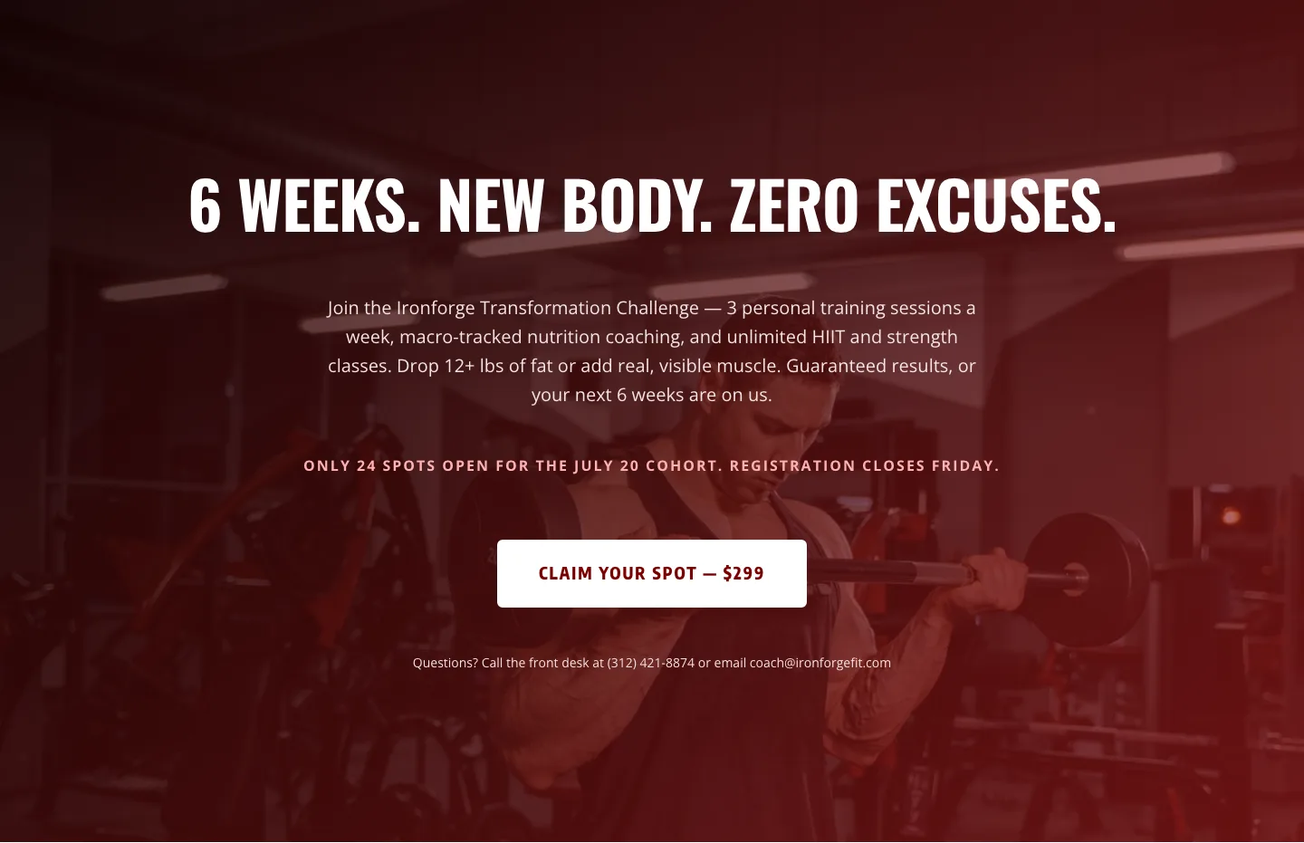Bold Fitness CTA — Full-Bleed Banner — Fitness CTA layout built with Divi 5