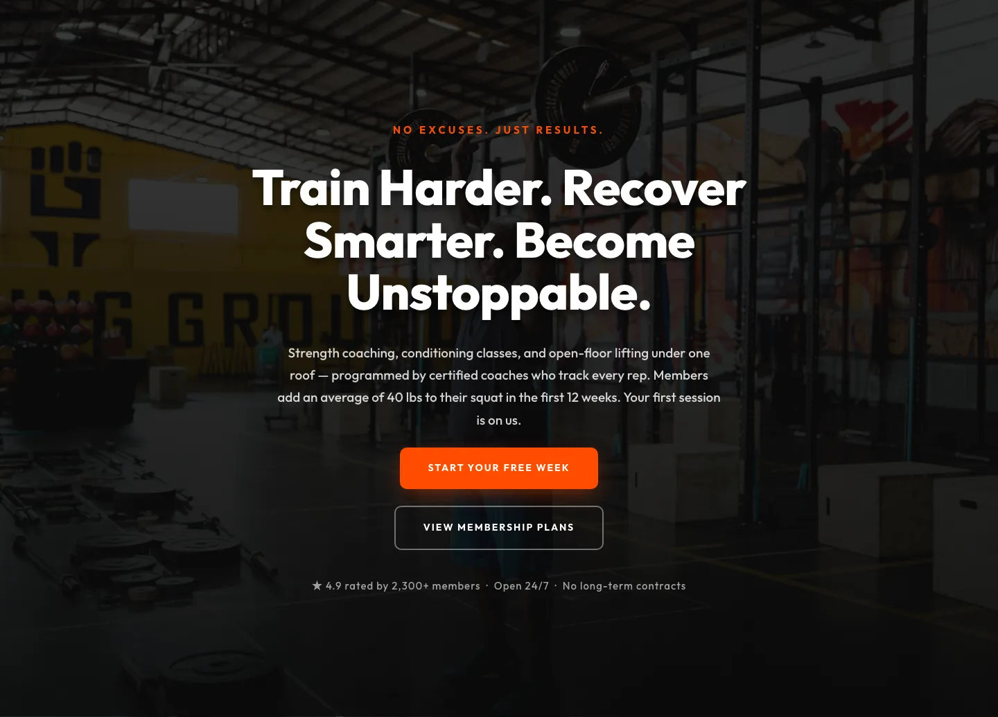 Bold Fitness Hero Section — Divi 5 Layout | Divi5Lab — Fitness Hero layout built with Divi 5
