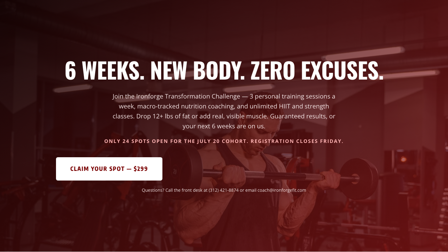 Bold Fitness CTA — Full-Bleed Banner — desktop preview