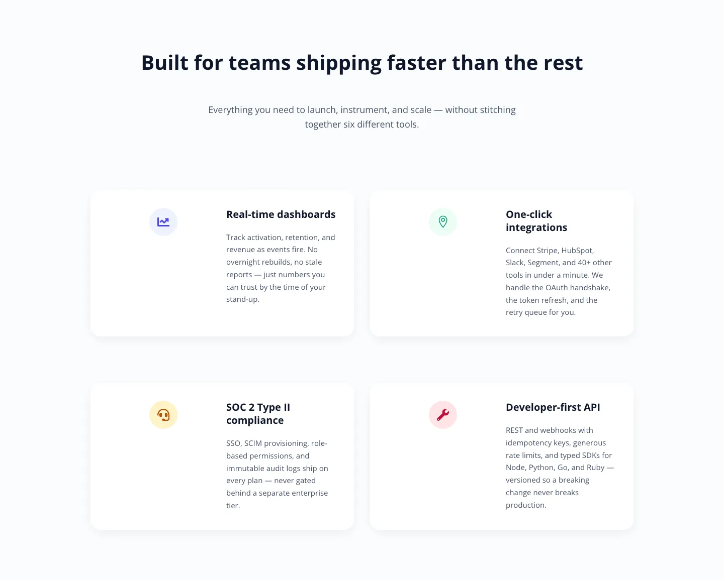 Minimal SaaS Feature Cards — Divi 5 Layout — SaaS Cards layout built with Divi 5
