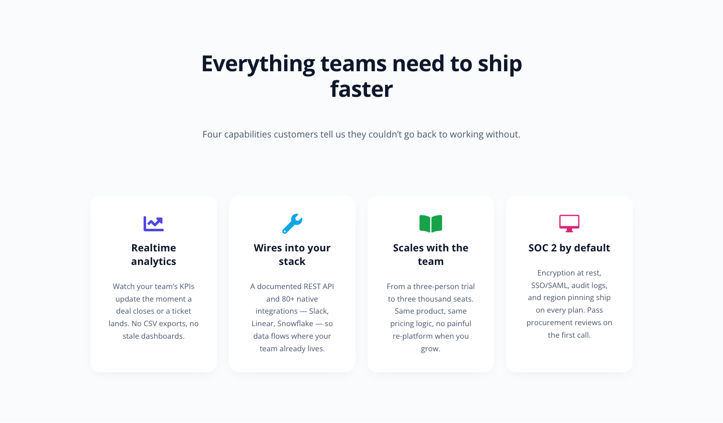 Cards — Minimal SaaS — desktop preview