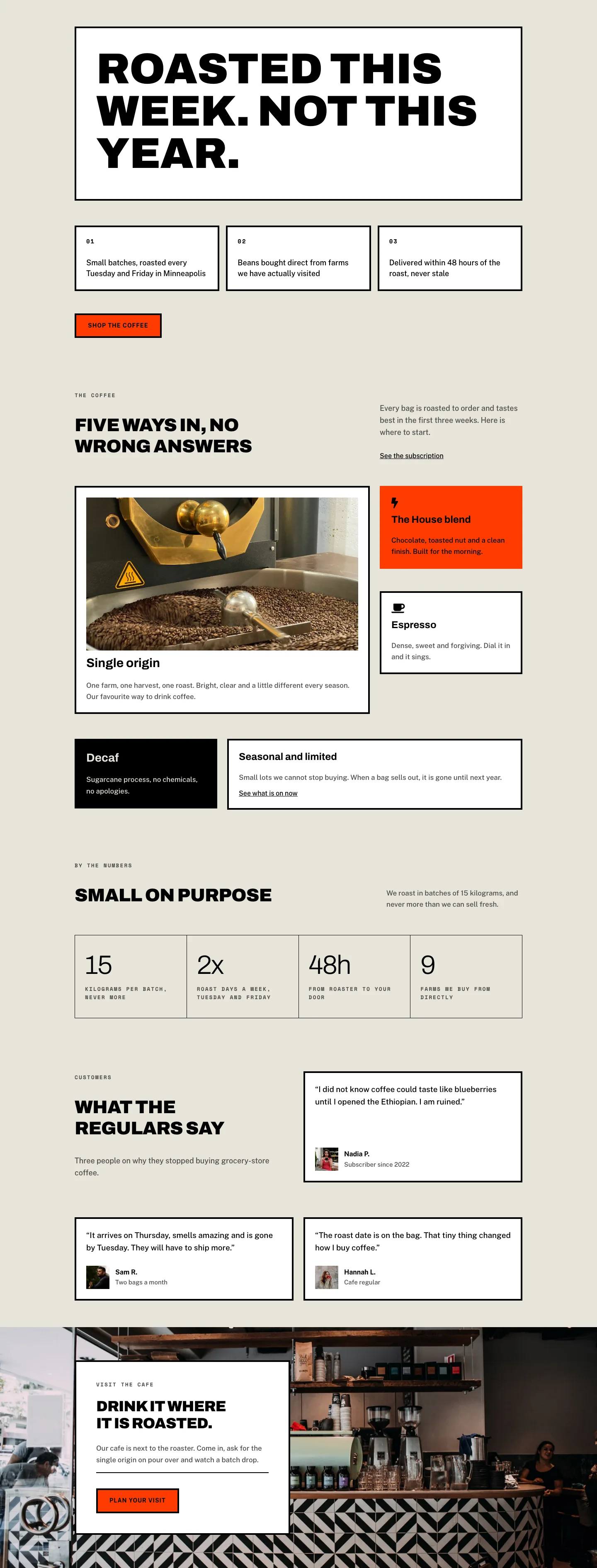 Fieldnote: Coffee Roaster & Cafe Theme (6 Pages)