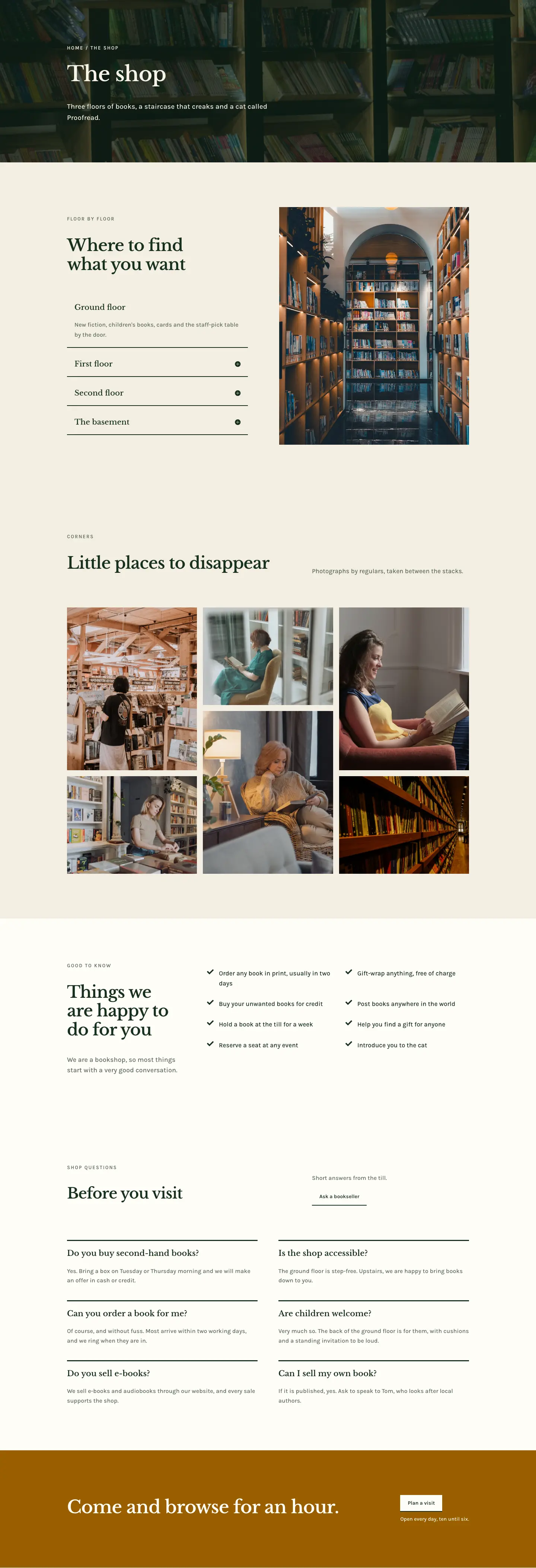 Folio & Fable — Elegant Bookshop The Shop Page for Divi 5, Bookshop Full Landing layout built with Divi 5