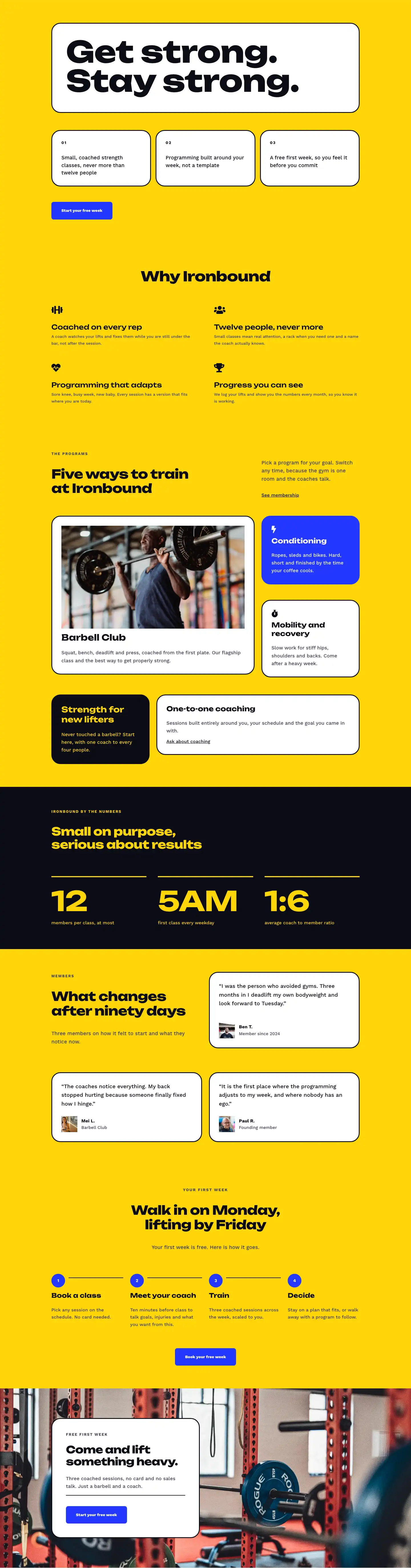 Ironbound: Strength & Conditioning Gym Theme (6 Pages)