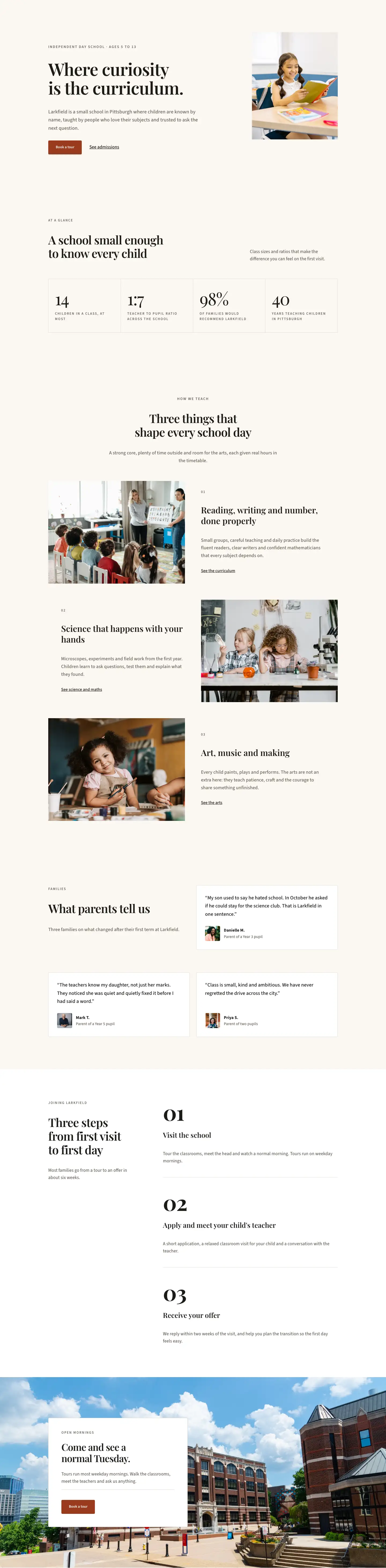 Larkfield: Private School & Education Theme (6 Pages)