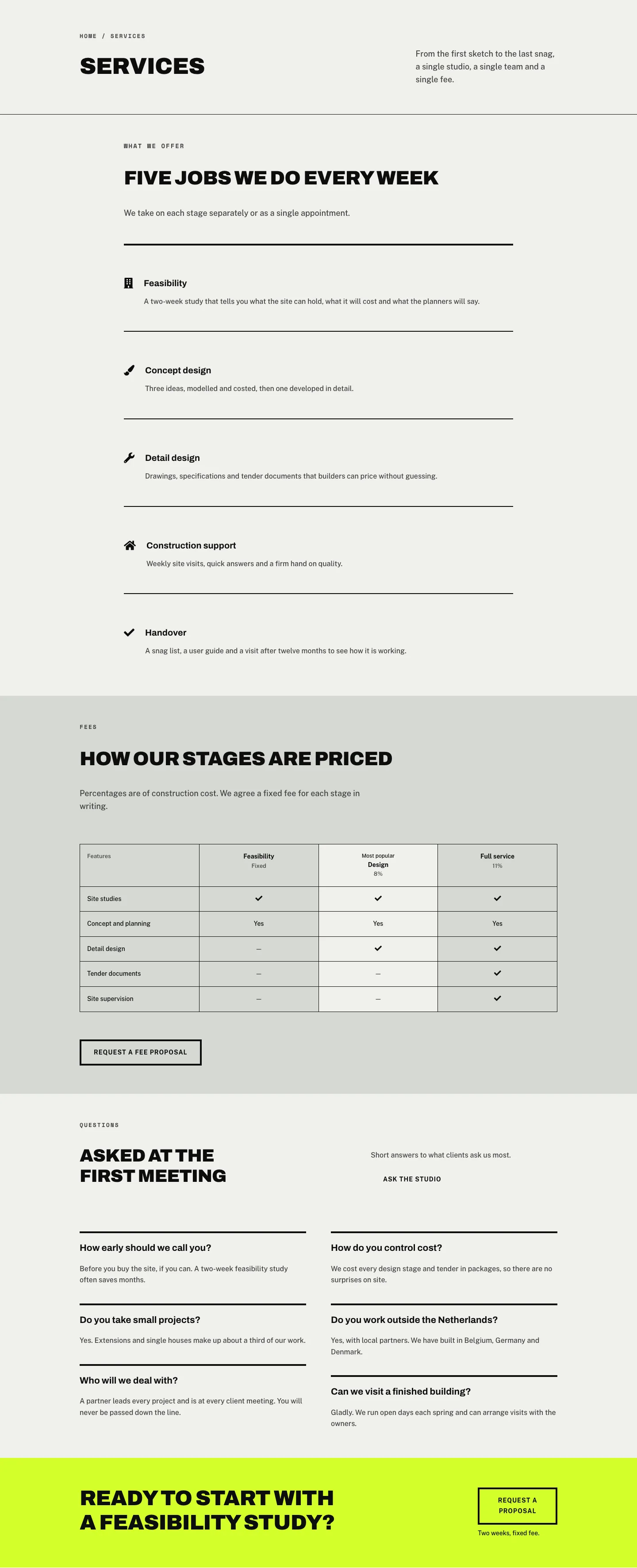 Northwind Architects — Bold Architecture Services Page for Divi 5, Architecture Full Landing layout built with Divi 5, desktop screenshot