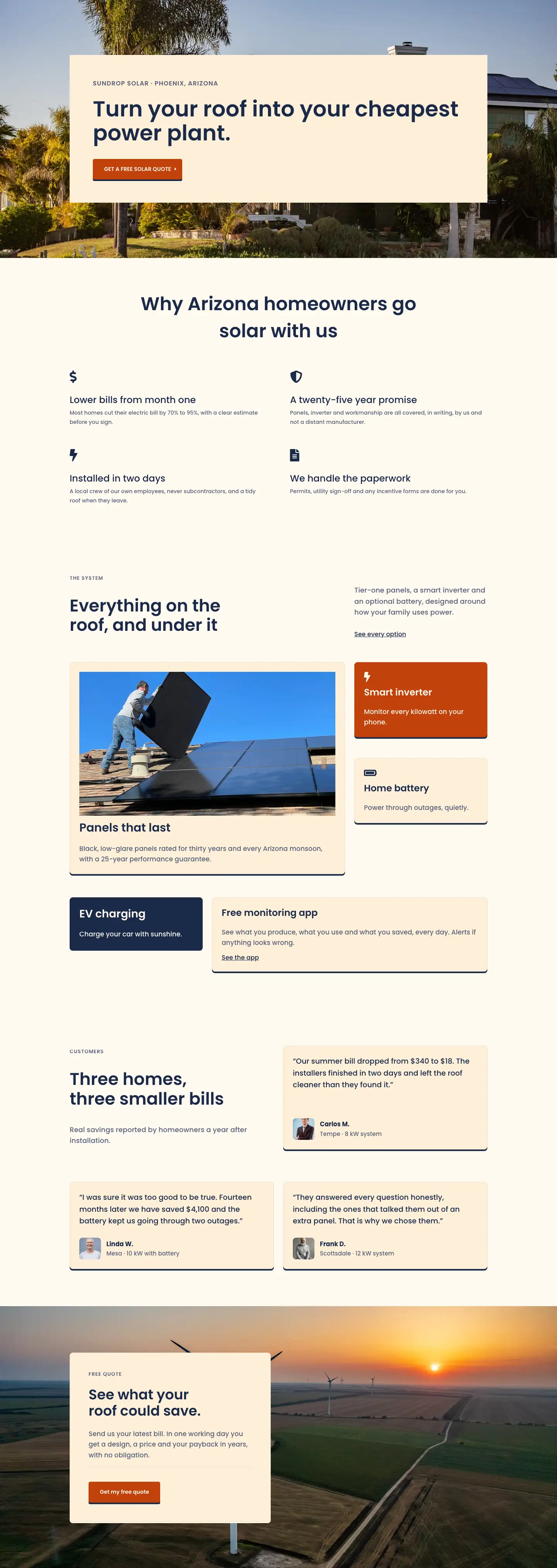 Sundrop: Solar Installer Theme (6 Pages)