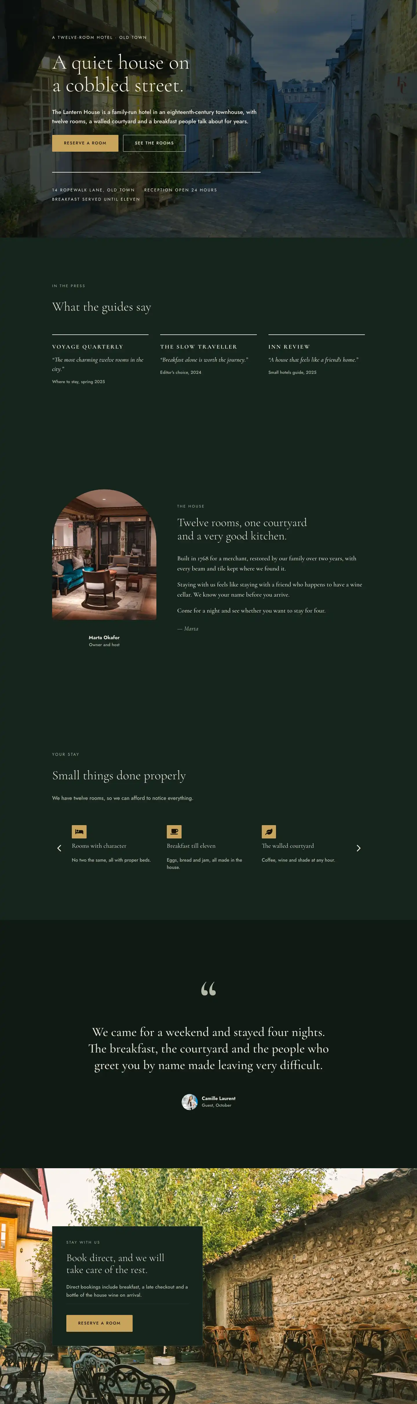 The Lantern House: Boutique Hotel Theme (6 Pages)