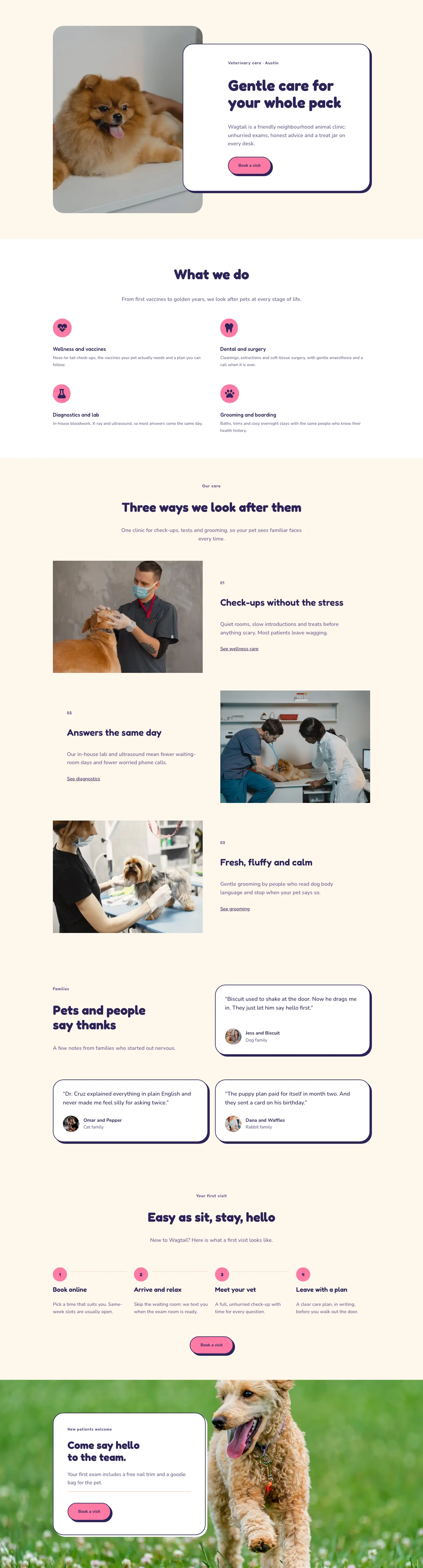 Wagtail: Veterinary Clinic & Grooming Theme (6 Pages)